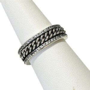 Diamonique CZ eternity band ring size 6.5 NEW